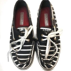 Sperry boat shoes loafers navy white size‎ 6M